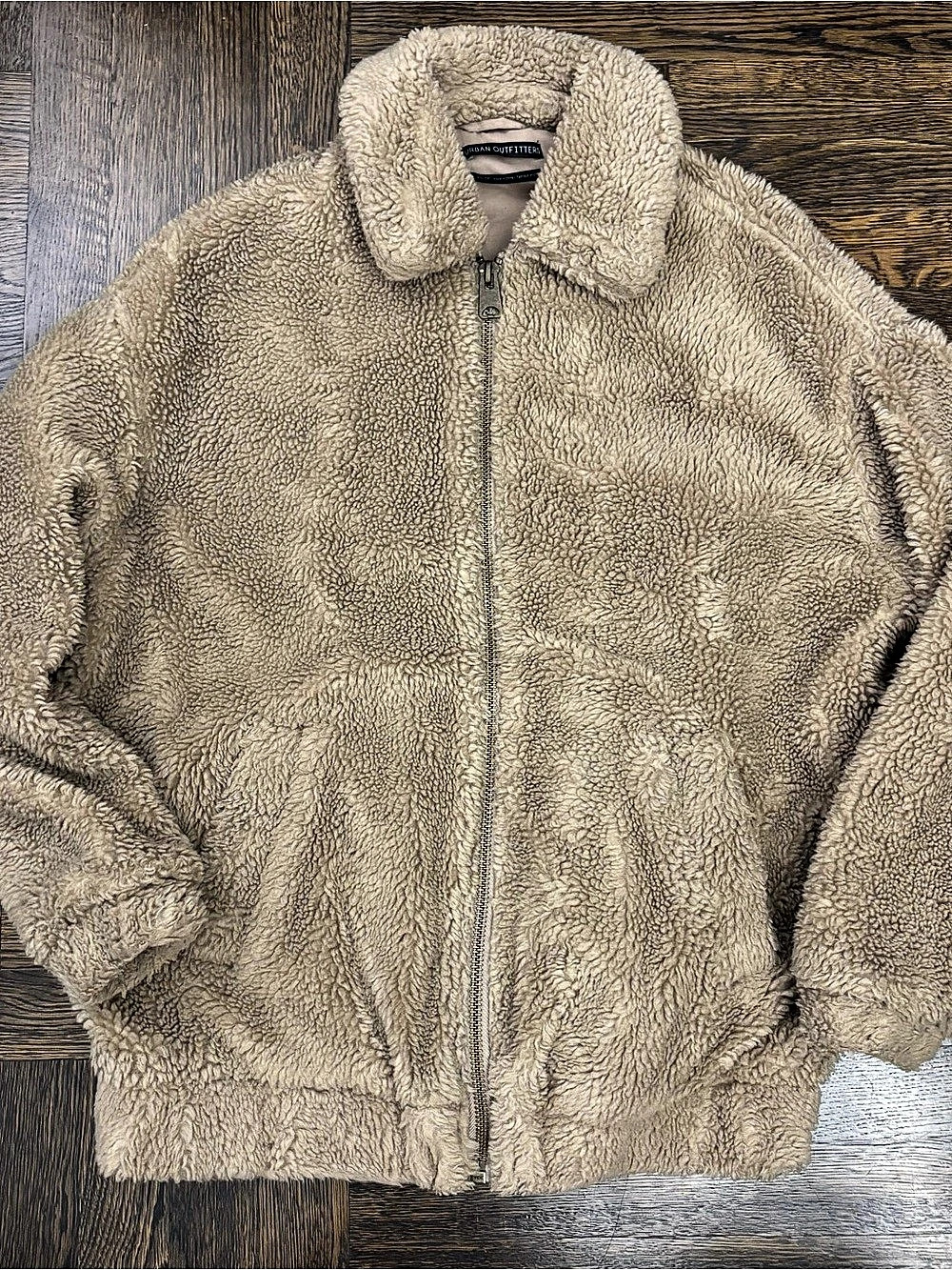 Urban Outfitters Teddy Fleece Zip Jacket Brown XS